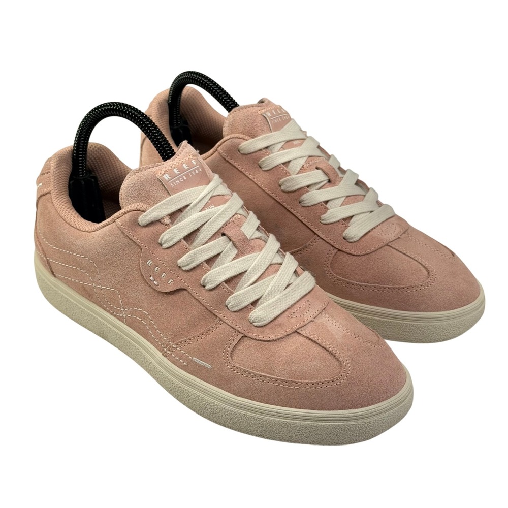Reef Boardwalk Callie Sneakers Womens 8.5 Pink Suede Low Top Coastal Casual Shoe